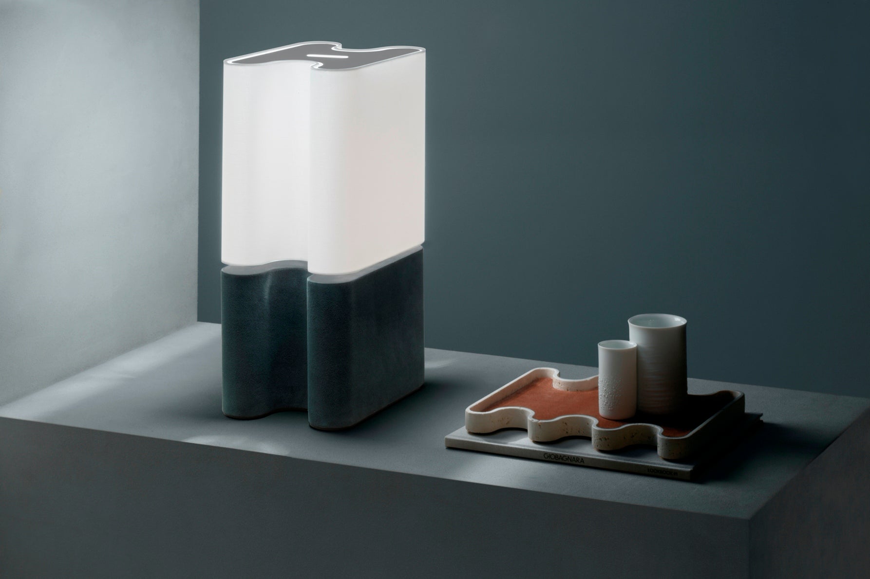 Giobagnara x Francesco Balzano Ossicle Table Lamp | E27 100 W bulb (not included) | Inspired by ancient “Jeu des Osselets,” blending monolithic forms with contemporary minimalism in carefully selected leather and marble finishes | Lighting and Decor | 2Jour Concierge, your luxury lifestyle shop