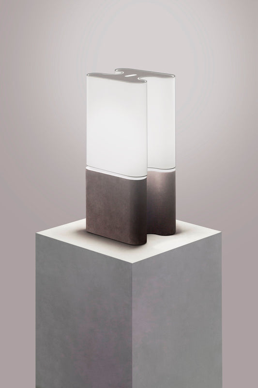 Giobagnara x Francesco Balzano Ossicle Table Lamp | E27 100 W bulb (not included) | Inspired by ancient “Jeu des Osselets,” blending monolithic forms with contemporary minimalism in carefully selected leather and marble finishes | Lighting and Decor | 2Jour Concierge, your luxury lifestyle shop