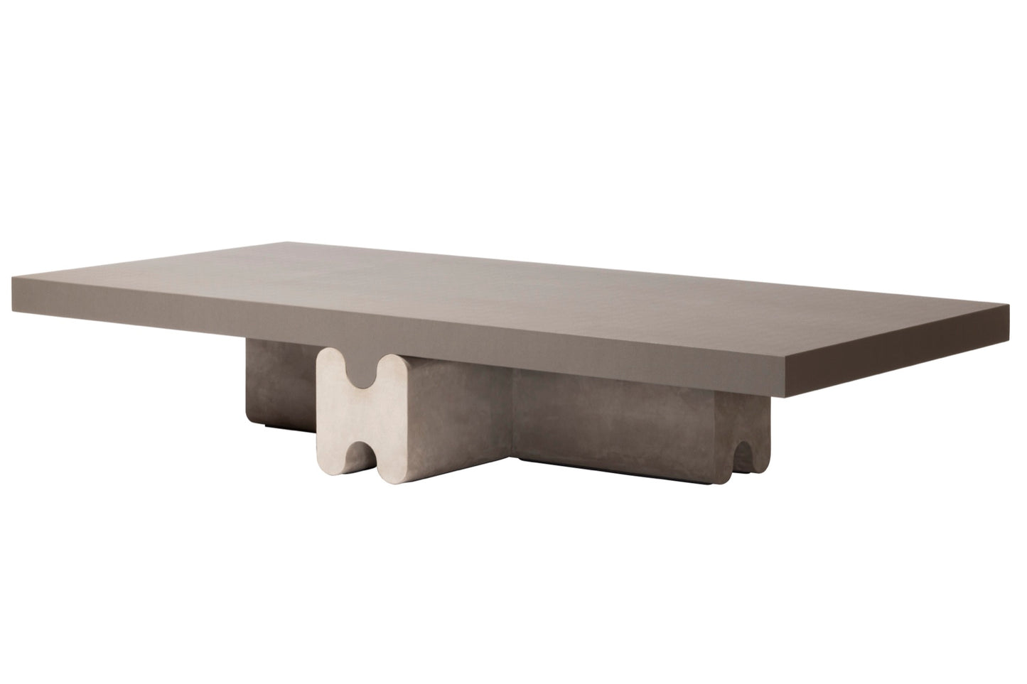 × Francesco Balzano Ossicle Leather Coffee Table With Suede Legs