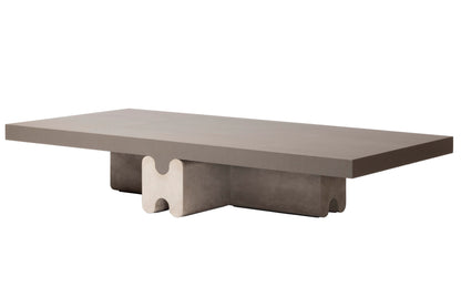 × Francesco Balzano Ossicle Leather Coffee Table With Suede Legs