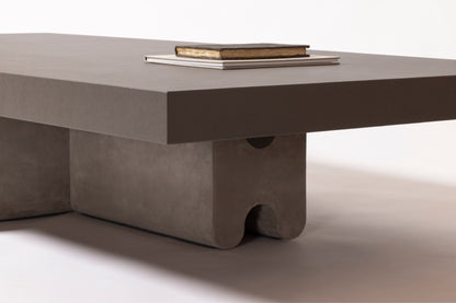 × Francesco Balzano Ossicle Leather Coffee Table With Suede Legs