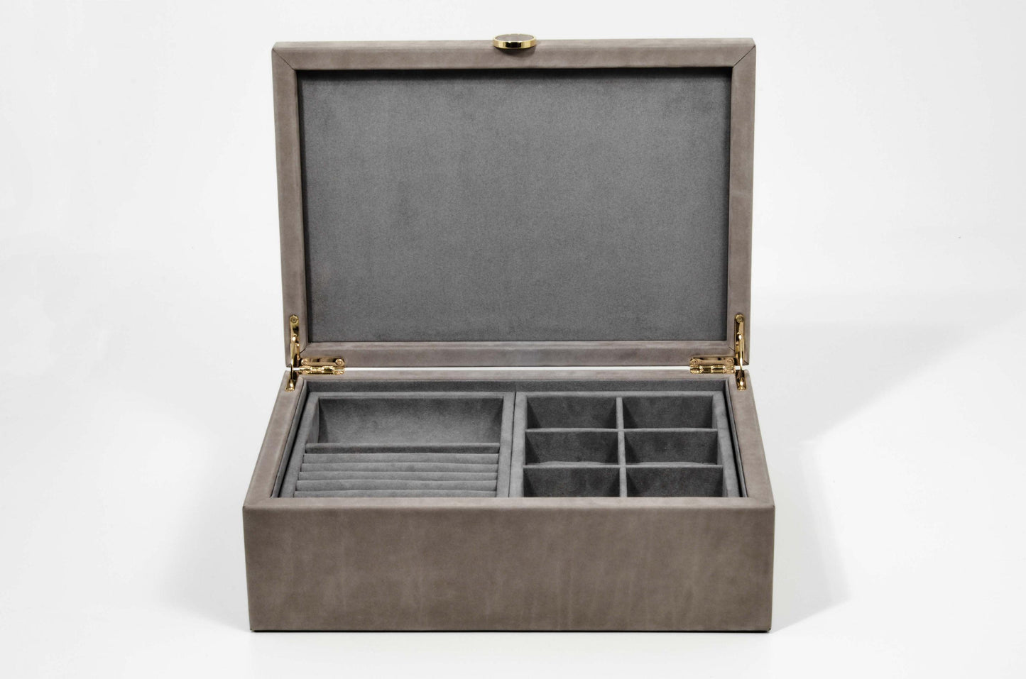 Pinetti Prestige Leather-Covered Wood Jewellery Box with Suede Lining | Stylish Jewelry Storage, Elegant Organizer & Gift Items | 2Jour Concierge, #1 luxury high-end gift & lifestyle shop