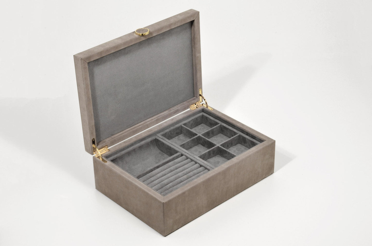 Pinetti Prestige Leather-Covered Wood Jewellery Box with Suede Lining | Stylish Jewelry Storage, Elegant Organizer & Gift Items | 2Jour Concierge, #1 luxury high-end gift & lifestyle shop