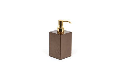 Pinetti Bea soap dispenser | Part of the Bea bathroom set | Made in resin, available in cream, taupe, coffee, and light grey | Chrome or gold finish | A luxurious addition to any elegant bathroom | Bathroom accessories | 2Jour Concierge, your luxury lifestyle shop