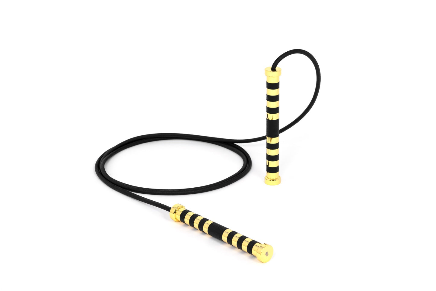Pinetti Jumping Rope | Leather & Metal Handles: Calf leather rope with aluminum handles in chrome or shiny gold finish, adjustable up to 3 m | Wellness / Fitness Accessories | 2Jour Concierge, your luxury lifestyle shop | refined lifestyle, elegant fitness, luxury gym décor, boutique hotels, wellness interiors, yacht décor, office décor, hospitality décor