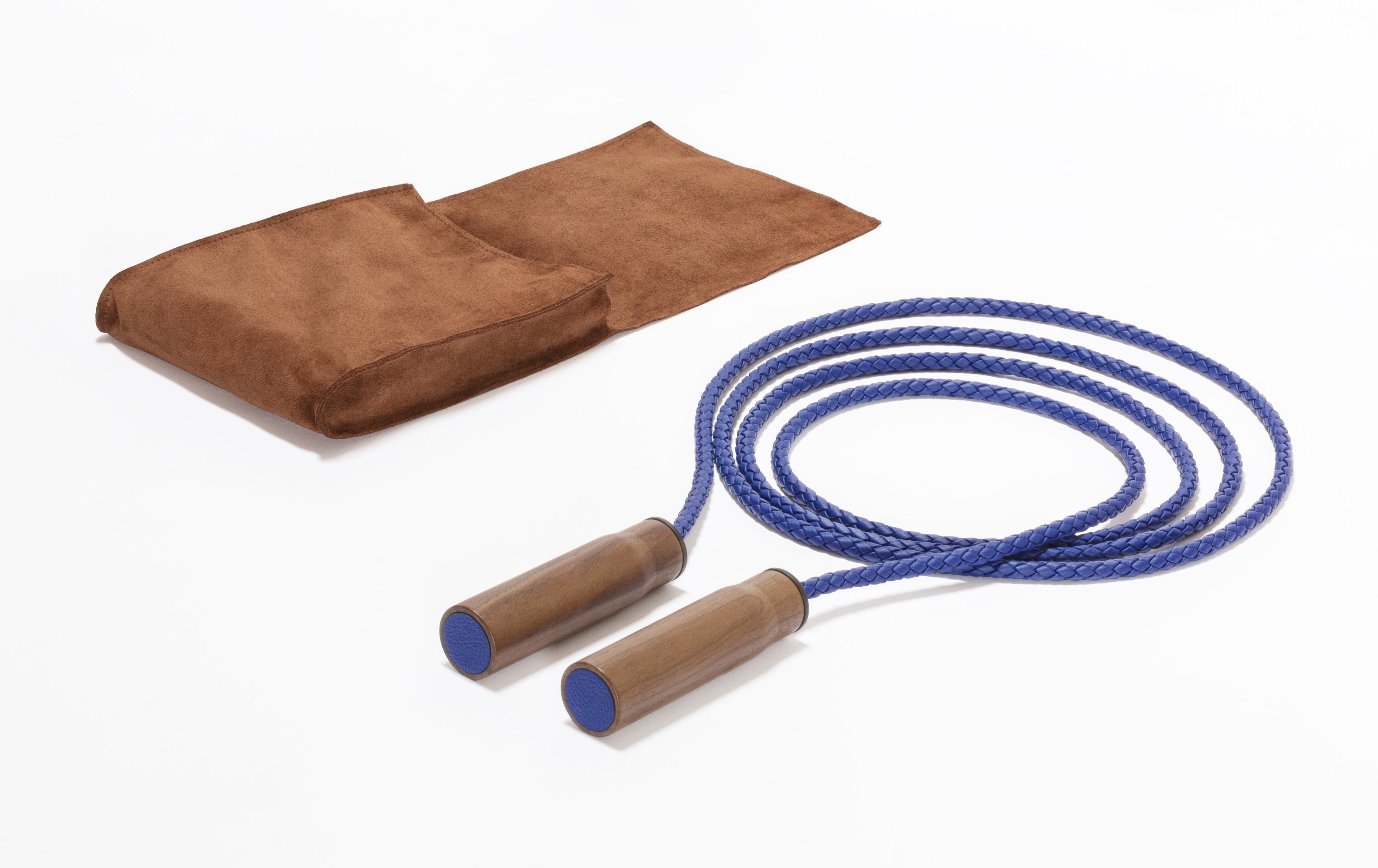 Giobagnara x Poltrona Frau Braided Leather Jump Rope w Walnut Wood ...