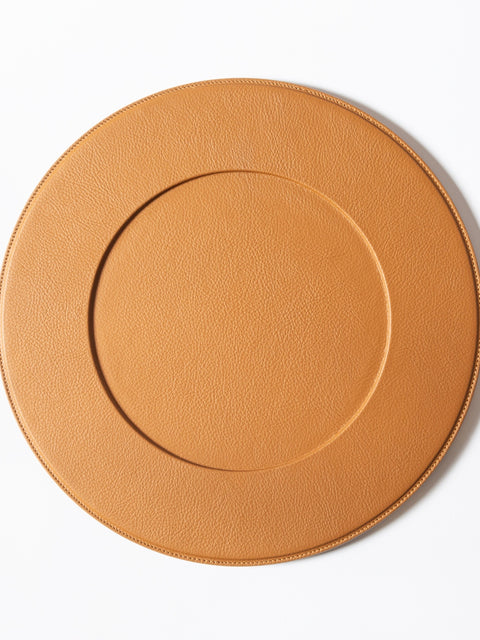 x Poltrona Frau Leather Underplate Placemat with Aluminium Inner Structure