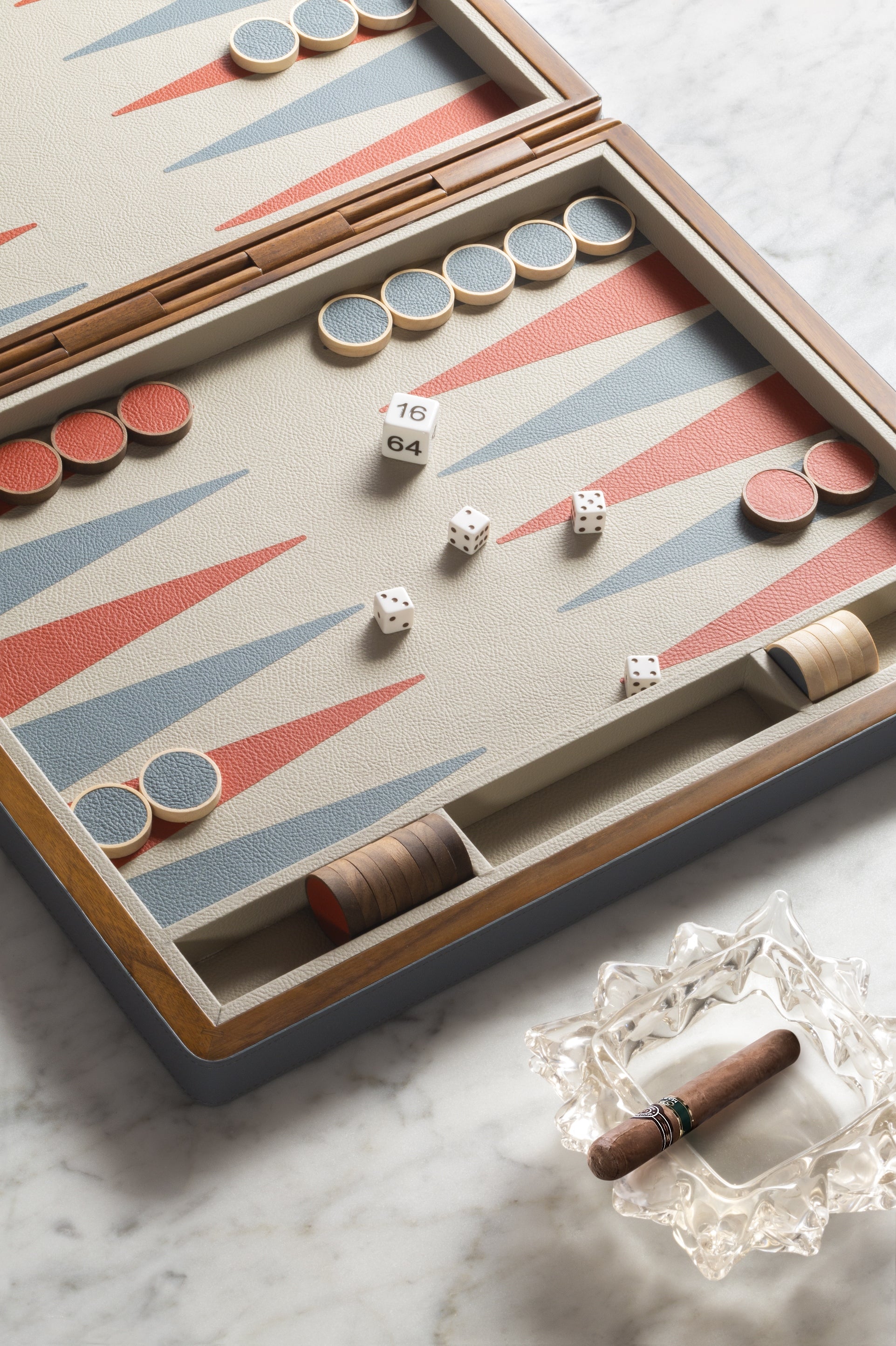 Giobagnara x Poltrona Frau Leather Backgammon Set | 2Jour Concierge, #1 luxury high-end gift & lifestyle shop