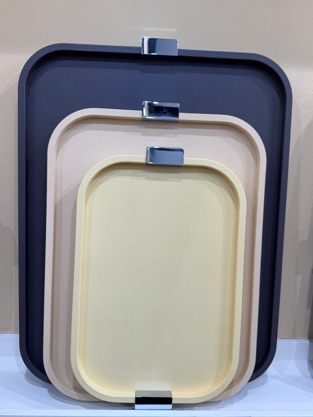 GIOBAGNARA Puccini leather-covered tray - 03