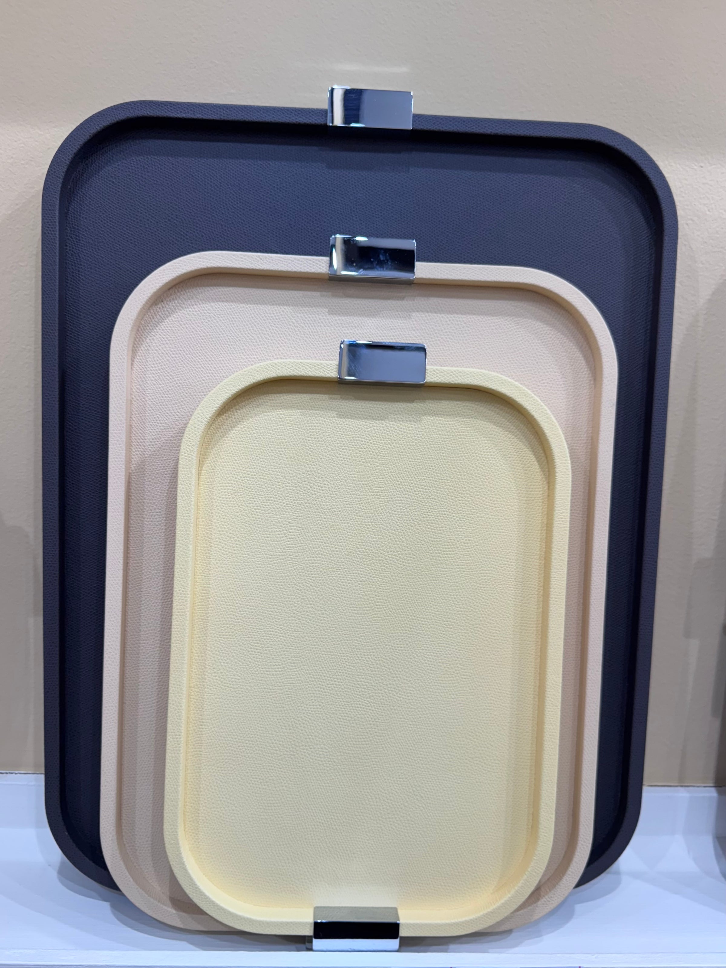 GIOBAGNARA Puccini leather-covered tray - 03