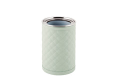 Menfi Quilted Diamonds Leather-Covered Steel Bottle Cooler
