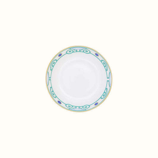 Robert Haviland & C. Parlon Grand Parc | Cereal Bowl: Fine Limoges porcelain with turquoise scroll motif and smooth, glazed finish, perfect for breakfast cereals or light fare | Tableware & Serveware / Bowls & Cereal Bowls | 2Jour Concierge, your luxury lifestyle shop