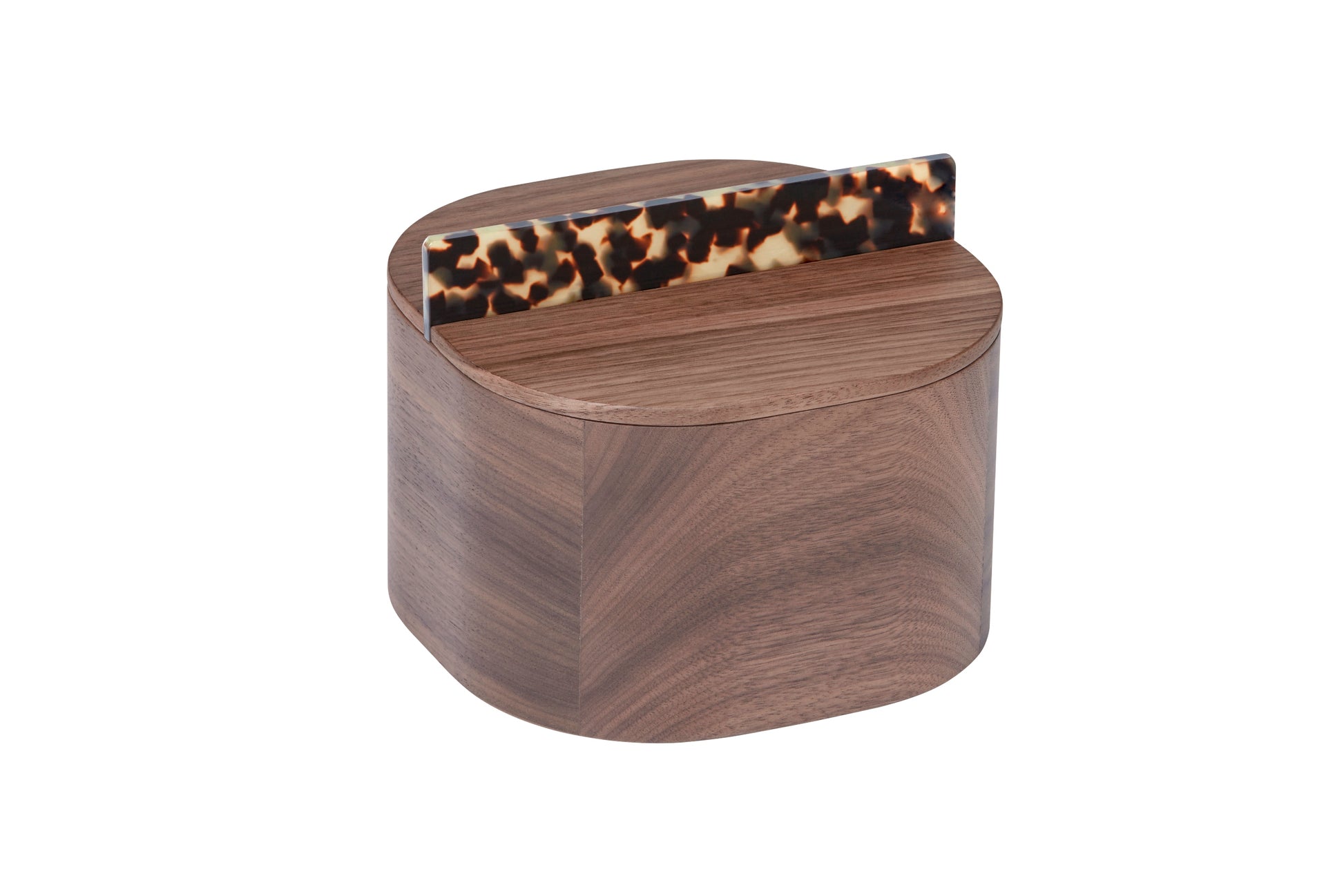 Riviere Dama Tortoise Square Rounded Box | Luxury Home Accessories, Elegant Decorative Boxes & Gift Items | 2Jour Concierge, #1 luxury high-end gift & lifestyle shop. Wood structure available in two finishes with tortoise shell acetate handles.