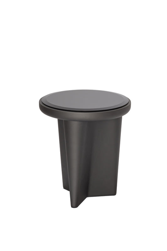 Giobagnara × Glenn Sestig Tanell | Side Tables: Lacquered wood in raw or dark bronze finish, bronze-colored glass top insert | Furniture / Side Tables + Bar Tables | 2Jour Concierge, your luxury lifestyle shop | luxury interiors, hospitality design, executive décor, yacht living, boutique hotels, gallery furniture, refined lifestyle