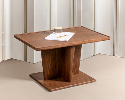 Giobagnara × Glenn Sestig Tanell | Rectangular Walnut Wood Bar Table: Sculptural walnut base with natural or dark finishes, refined rectangular top | Furniture / Side Tables + Bar Tables | 2Jour Concierge, your luxury lifestyle shop | luxury interiors, boutique hotels, refined lifestyle, designer dining, executive spaces, yacht décor, contemporary design
