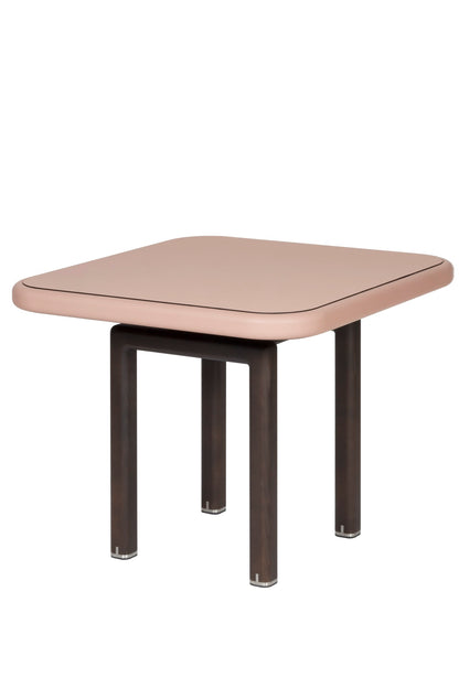 x Glenn Sestig Lloyd Leather & Canaletto Walnut Wood Tabi Table, Square