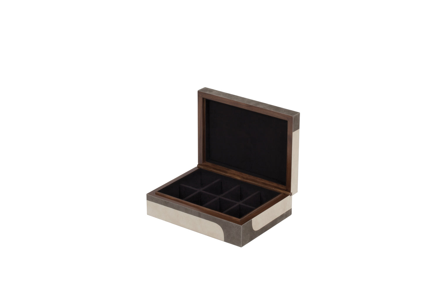 Giobagnara x Stéphane Parmentier: Flow Suede-Covered Wood Watch Box | Stylish Watch Organizer, Elegant Storage & Gift Item | 2Jour Concierge, #1 luxury high-end gift & lifestyle shop