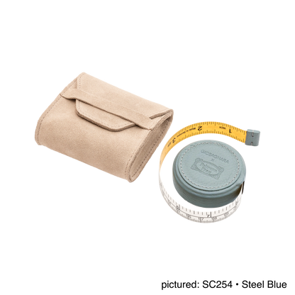 Giobagnara | Roller Tape Measure 3 m Pelle Frau®: Leather-covered measuring tool with suede pouch | Travel Accessories | 2Jour Concierge | luxury utility accessories