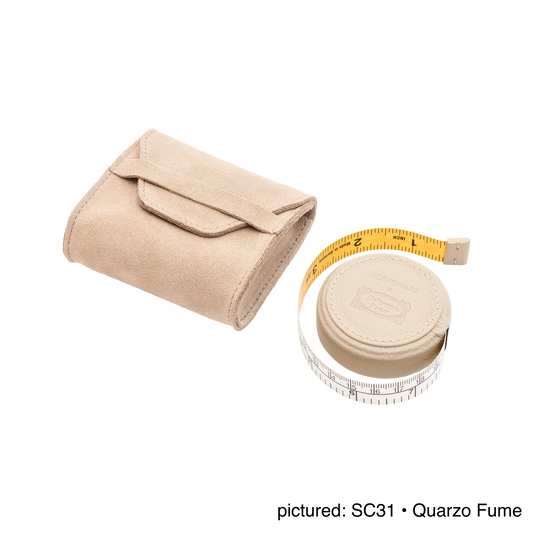 Giobagnara | Roller Tape Measure 3 m Pelle Frau®: Leather-covered measuring tool with suede pouch | Travel Accessories | 2Jour Concierge | luxury utility accessories