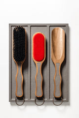 Poise Leather and Wood Clothes Care Set with Tray