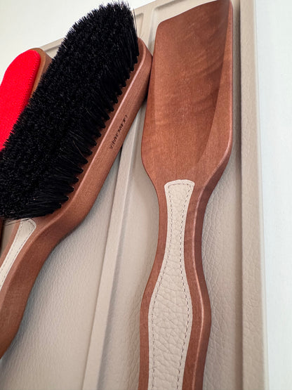 Poise Leather and Wood Clothes Care Set with Tray