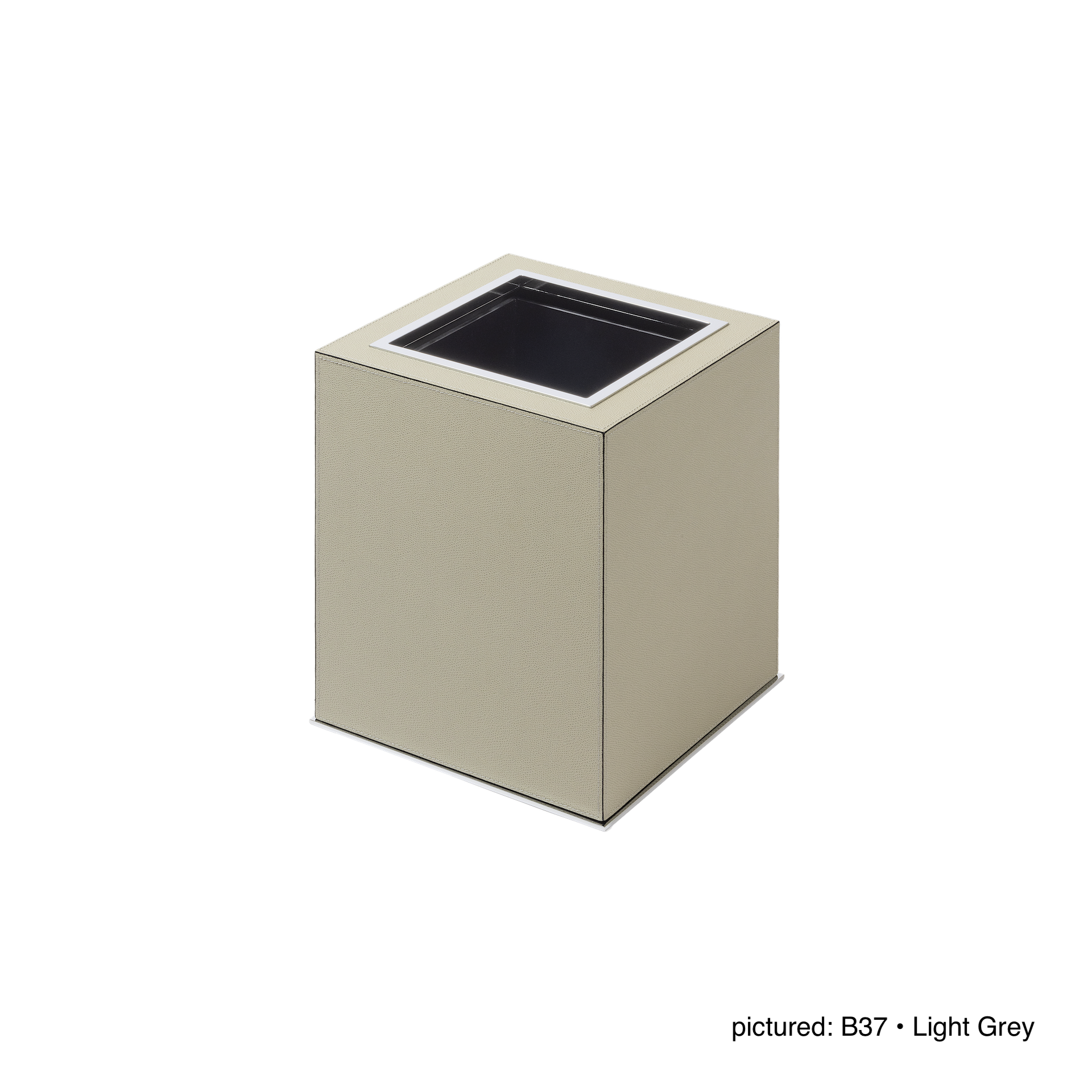 Giobagnara Firenze | Double Wall Bin: Leather with metal base, removable inner container and smooth finish, with non-slip waterproof rubber base | Office + Tech / Bins | 2Jour Concierge, your luxury lifestyle shop | luxury interiors, hospitality décor, elegant living, designer home accessories, boutique hotels, refined lifestyle, yacht décor, office décor, executive interiors