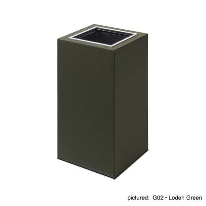 Giobagnara Firenze | Double Wall Bin: Leather with metal base, removable inner container and smooth finish, with non-slip waterproof rubber base | Office + Tech / Bins | 2Jour Concierge, your luxury lifestyle shop | luxury interiors, hospitality décor, elegant living, designer home accessories, boutique hotels, refined lifestyle, yacht décor, office décor, executive interiors