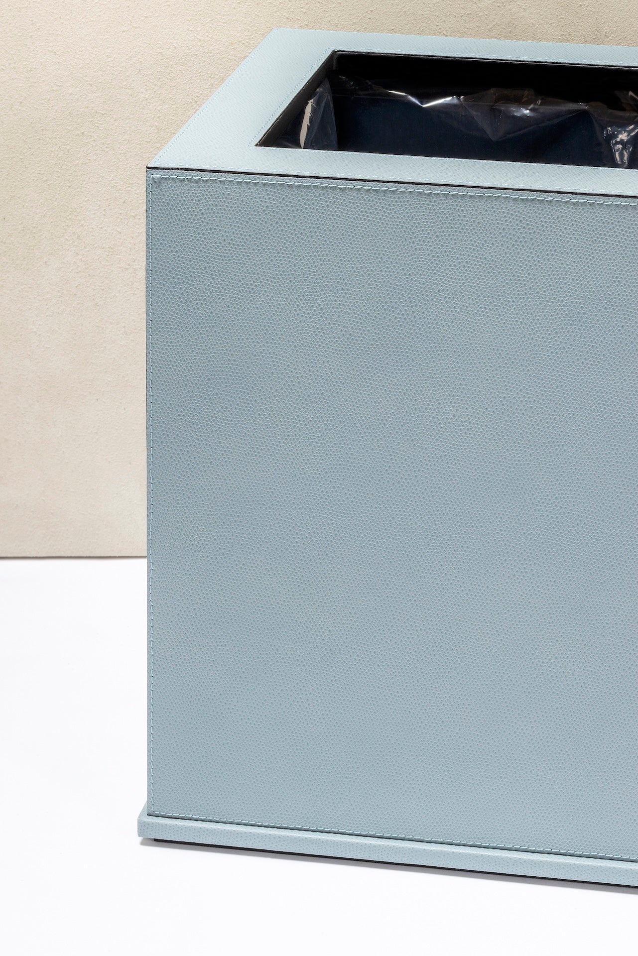 Giobagnara Firenze | Double Wall Bin: Leather with removable inner container and smooth finish, with non-slip waterproof rubber base | Office + Tech / Bins | 2Jour Concierge, your luxury lifestyle shop | luxury interiors, hospitality décor, elegant living, designer home accessories, boutique hotels, refined lifestyle, yacht décor, office décor, executive interiors