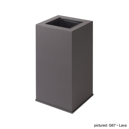 Firenze Leather-Covered Wood Double Wall Bin, Tall