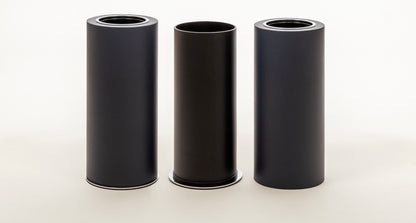 Positano Leather-Covered Wood & Metal Double Wall Bin, Tall
