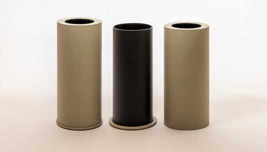 Giobagnara Positano | Double Wall Bin: Leather with removable inner container and smooth finish, with non-slip waterproof rubber base | Office + Tech / Bins | 2Jour Concierge, your luxury lifestyle shop | luxury interiors, hospitality décor, elegant living, designer home accessories, boutique hotels, refined lifestyle, yacht décor, office décor, executive interiors