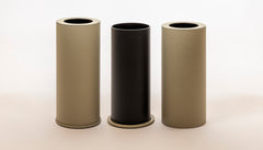 Positano Leather-Covered Wood Double Wall Bin, Tall