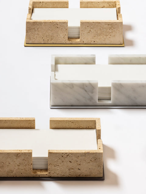 Giobagnara Polo | Paper Towel Holder: Marble with metal base and smooth finish, with non-slip waterproof rubber base | Bathroom / Tissue Holders | 2Jour Concierge, your luxury lifestyle shop | luxury interiors, hospitality décor, elegant living, designer home accessories, boutique hotels, refined lifestyle, yacht décor, office décor, executive interiors