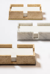 Firenze Marble Paper Towel Holder with Metal Base