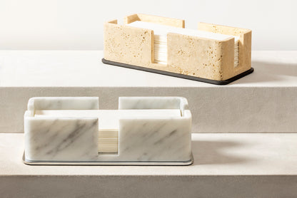 Giobagnara Polo | Paper Towel Holder: Marble with metal base and smooth finish, with non-slip waterproof rubber base | Bathroom / Tissue Holders | 2Jour Concierge, your luxury lifestyle shop | luxury interiors, hospitality décor, elegant living, designer home accessories, boutique hotels, refined lifestyle, yacht décor, office décor, executive interiors