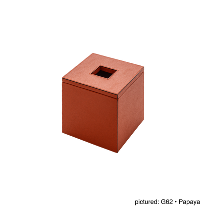 Giobagnara | Bac Magnetic Tissue Holder: Structured leather tissue box with magnetic closure | Bathroom / Tissue Holders | 2Jour Concierge, your luxury lifestyle shop | premium bathroom accessories for contemporary interiors and hospitality spaces