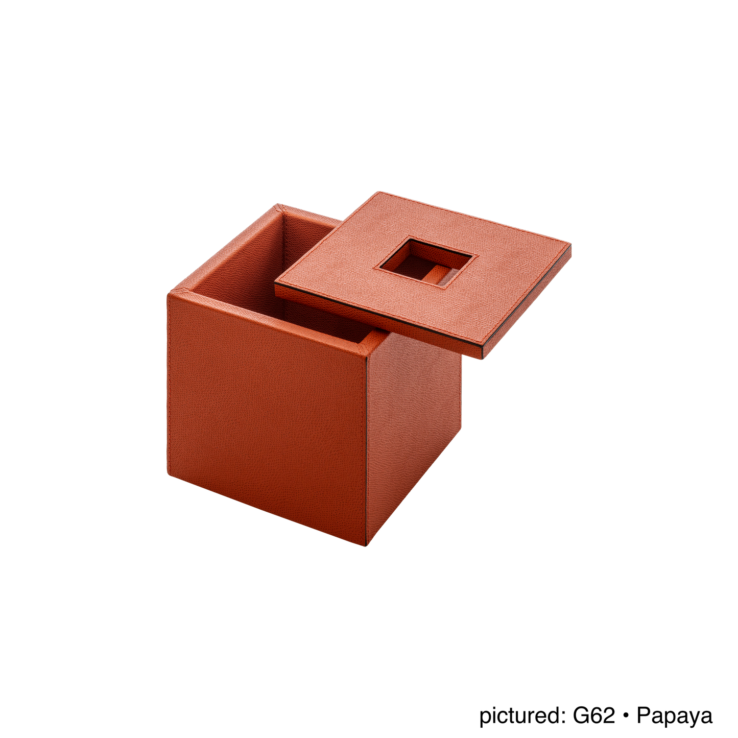 Giobagnara | Bac Magnetic Tissue Holder: Structured leather tissue box with magnetic closure | Bathroom / Tissue Holders | 2Jour Concierge, your luxury lifestyle shop | premium bathroom accessories for contemporary interiors and hospitality spaces