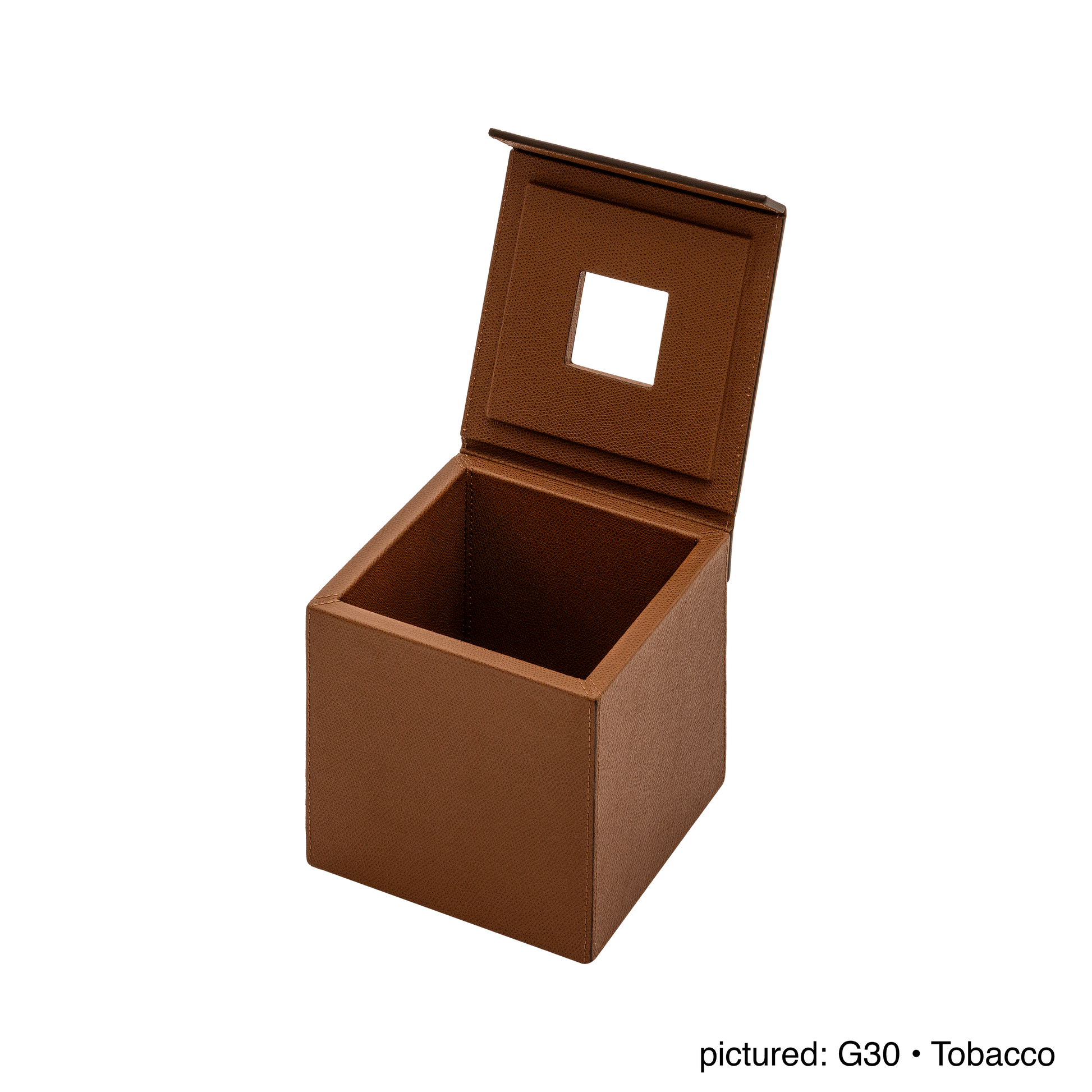 Giobagnara | Parma Magnetic Tissue Holder: Leather tissue box with hinged magnetic lid | Bathroom / Tissue Holders | 2Jour Concierge, your luxury lifestyle shop | premium bathroom accessories for refined interiors and hospitality use