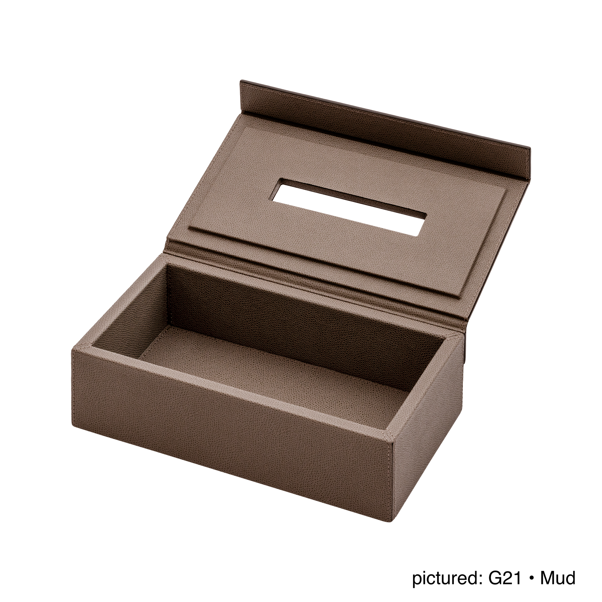 Giobagnara | Parma Magnetic Tissue Holder: Leather tissue box with hinged magnetic lid | Bathroom / Tissue Holders | 2Jour Concierge, your luxury lifestyle shop | premium bathroom accessories for refined interiors and hospitality use
