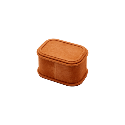 Giobagnara | Rolli Trinket Box: Leather-covered box with layered architectural profiles, monochrome and bicolor, in square, rectangular, long rectangular, and round forms | Decor | 2Jour Concierge, your luxury lifestyle shop | luxury trinket box, Giobagnara Rolli, architectural leather box, Italian designer box
