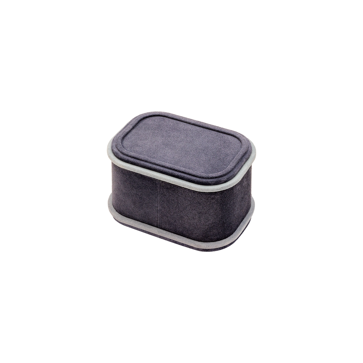 Giobagnara | Rolli Trinket Box: Leather-covered box with layered architectural profiles, monochrome and bicolor, in square, rectangular, long rectangular, and round forms | Decor | 2Jour Concierge, your luxury lifestyle shop | luxury trinket box, Giobagnara Rolli, architectural leather box, Italian designer box
