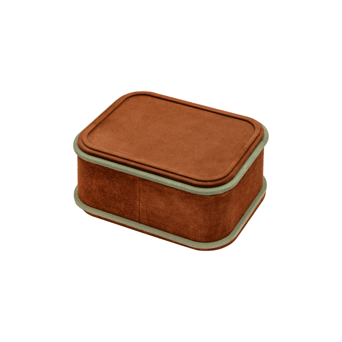 Giobagnara | Rolli Trinket Box: Leather-covered box with layered architectural profiles, monochrome and bicolor, in square, rectangular, long rectangular, and round forms | Decor | 2Jour Concierge, your luxury lifestyle shop | luxury trinket box, Giobagnara Rolli, architectural leather box, Italian designer box