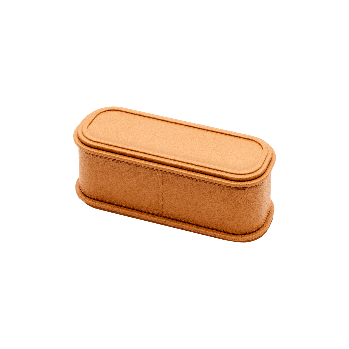 Giobagnara | Rolli Trinket Box: Leather-covered box with layered architectural profiles, monochrome and bicolor, in square, rectangular, long rectangular, and round forms | Decor | 2Jour Concierge, your luxury lifestyle shop | luxury trinket box, Giobagnara Rolli, architectural leather box, Italian designer box

