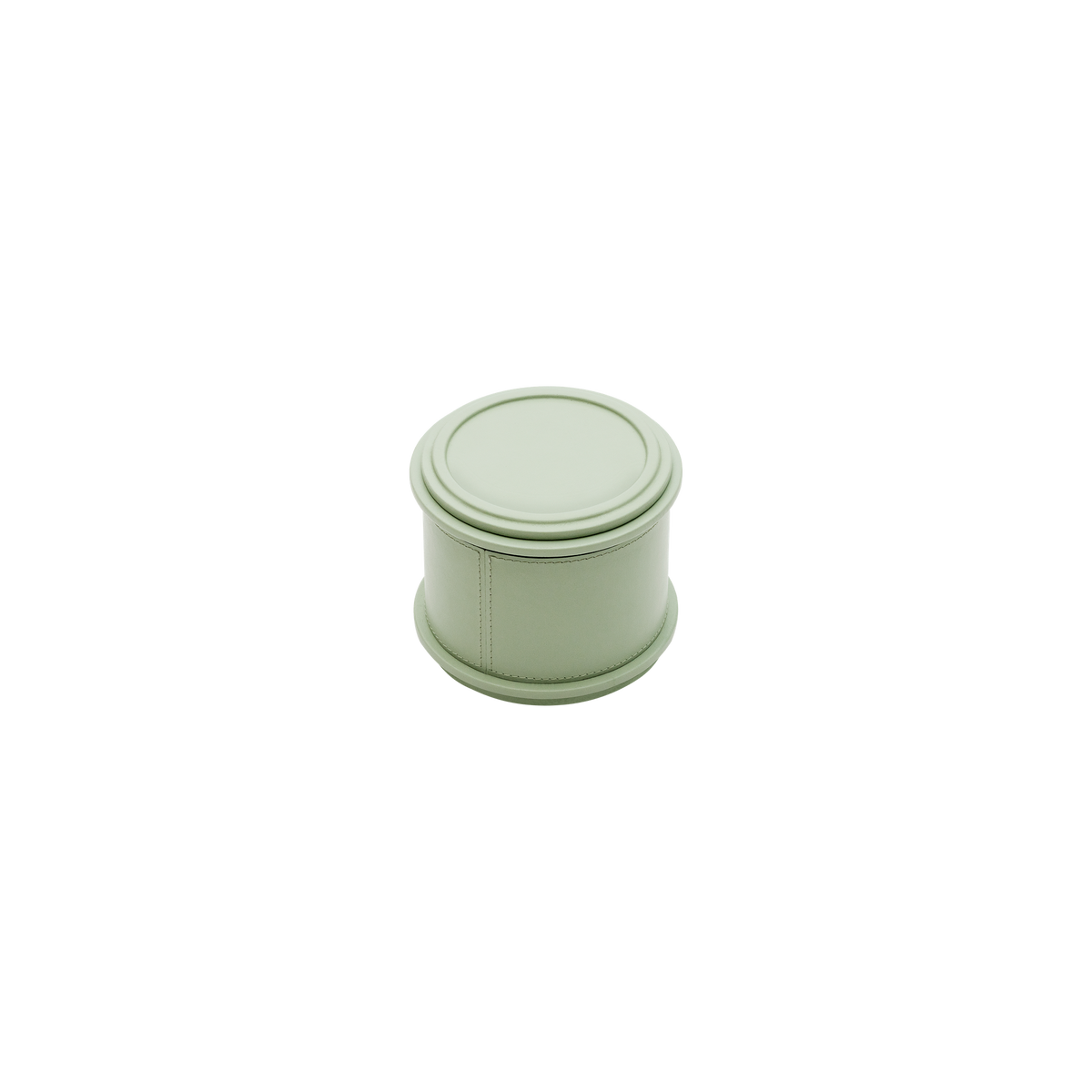 Giobagnara | Rolli Trinket Box: Leather-covered box with layered architectural profiles, monochrome and bicolor, in square, rectangular, long rectangular, and round forms | Decor | 2Jour Concierge, your luxury lifestyle shop | luxury trinket box, Giobagnara Rolli, architectural leather box, Italian designer box