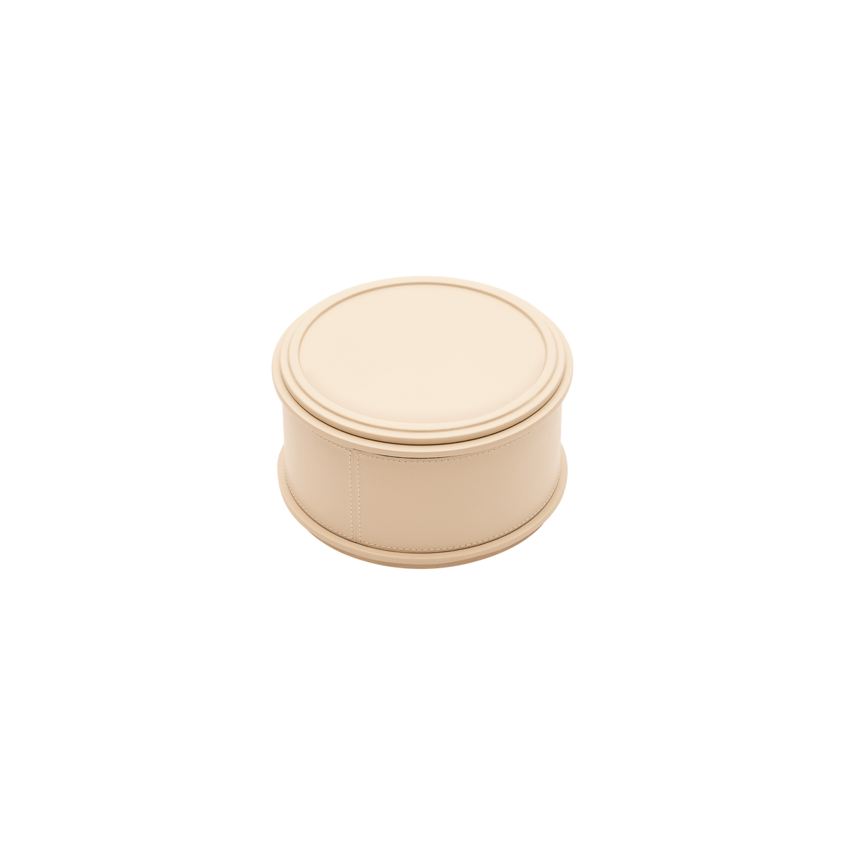 Giobagnara | Rolli Trinket Box: Leather-covered box with layered architectural profiles, monochrome and bicolor, in square, rectangular, long rectangular, and round forms | Decor | 2Jour Concierge, your luxury lifestyle shop | luxury trinket box, Giobagnara Rolli, architectural leather box, Italian designer box