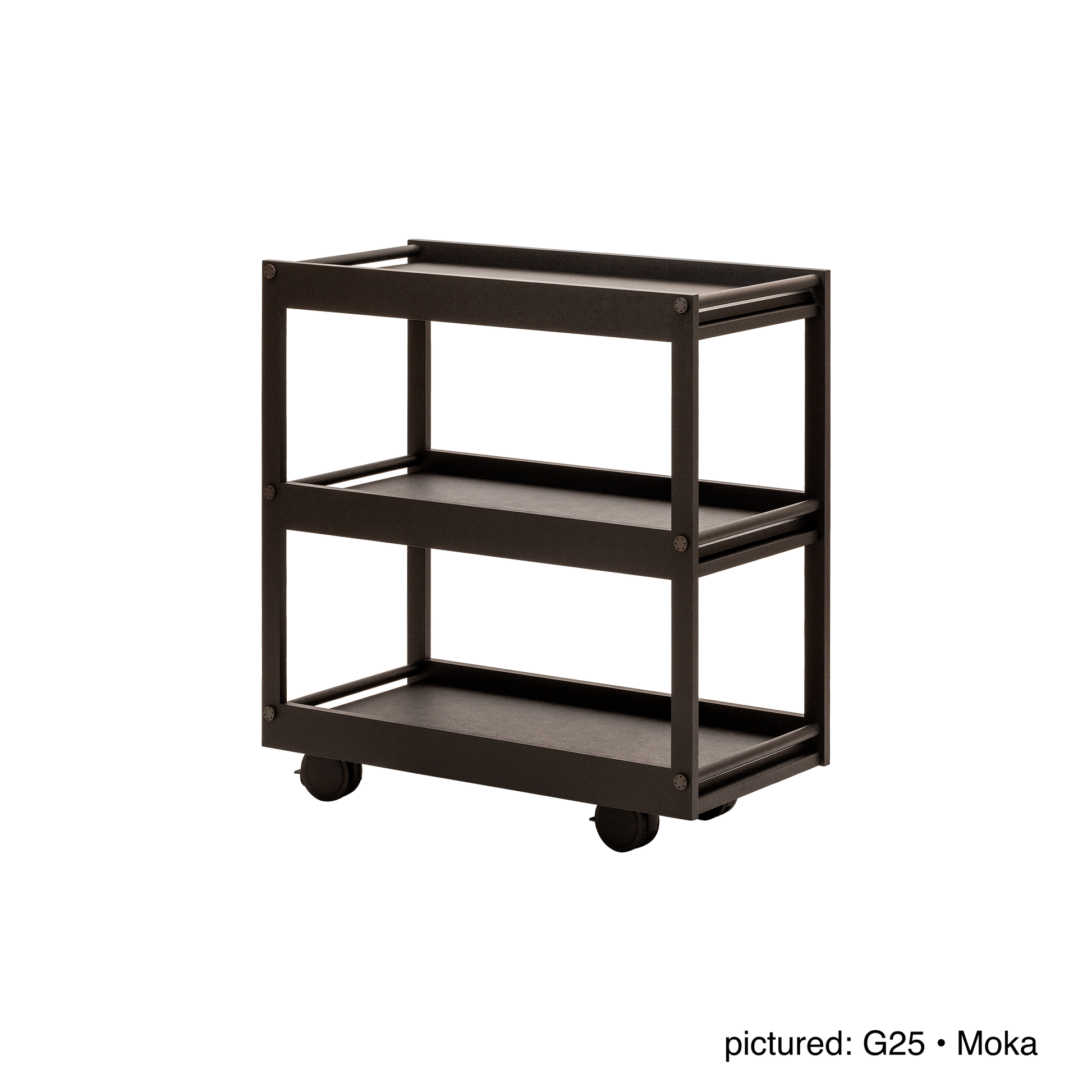 Giobagnara | Jeremy Serving Trolley N°2: Wooden service trolley with metal details and extendable surfaces | Furniture / Servant Tables & Trolleys | 2Jour Concierge, your luxury lifestyle shop | premium serving solutions for refined residential and hospitality interiors