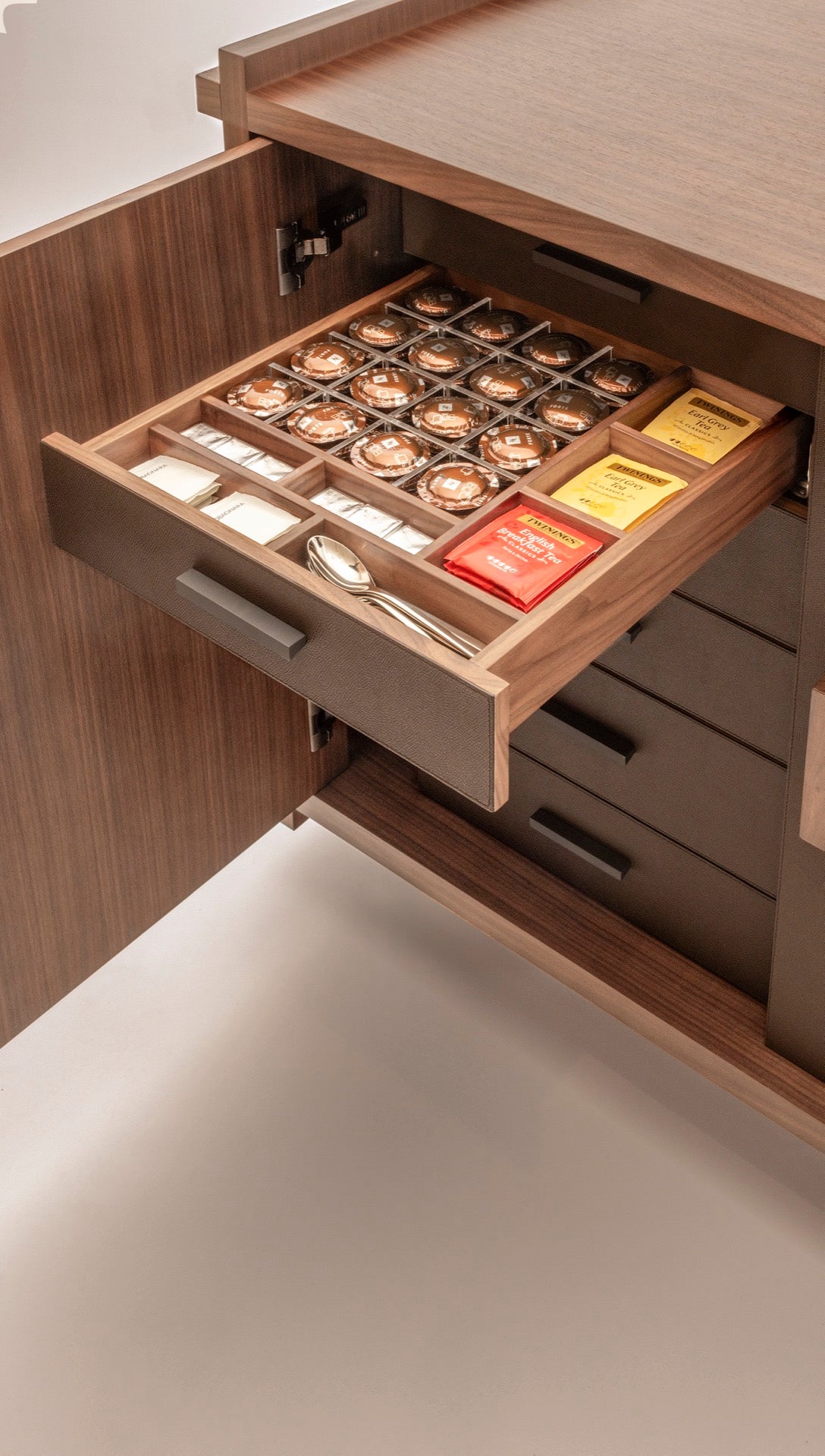 Giobagnara | Structura Bar Cart: Modular hospitality bar cart with integrated storage and service systems | Serveware + Hospitality / Coffee & Tea Organizers | 2Jour Concierge, your luxury lifestyle shop | premium bar furniture for expensive interiors, private residences, hotels, and refined hospitality environments