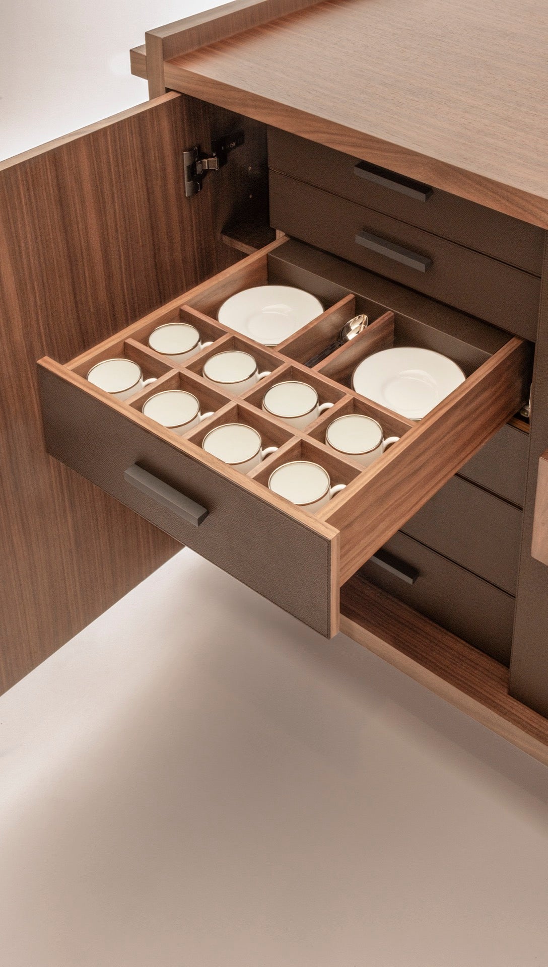 Giobagnara | Structura Bar Cart: Modular hospitality bar cart with integrated storage and service systems | Serveware + Hospitality / Coffee & Tea Organizers | 2Jour Concierge, your luxury lifestyle shop | premium bar furniture for expensive interiors, private residences, hotels, and refined hospitality environments