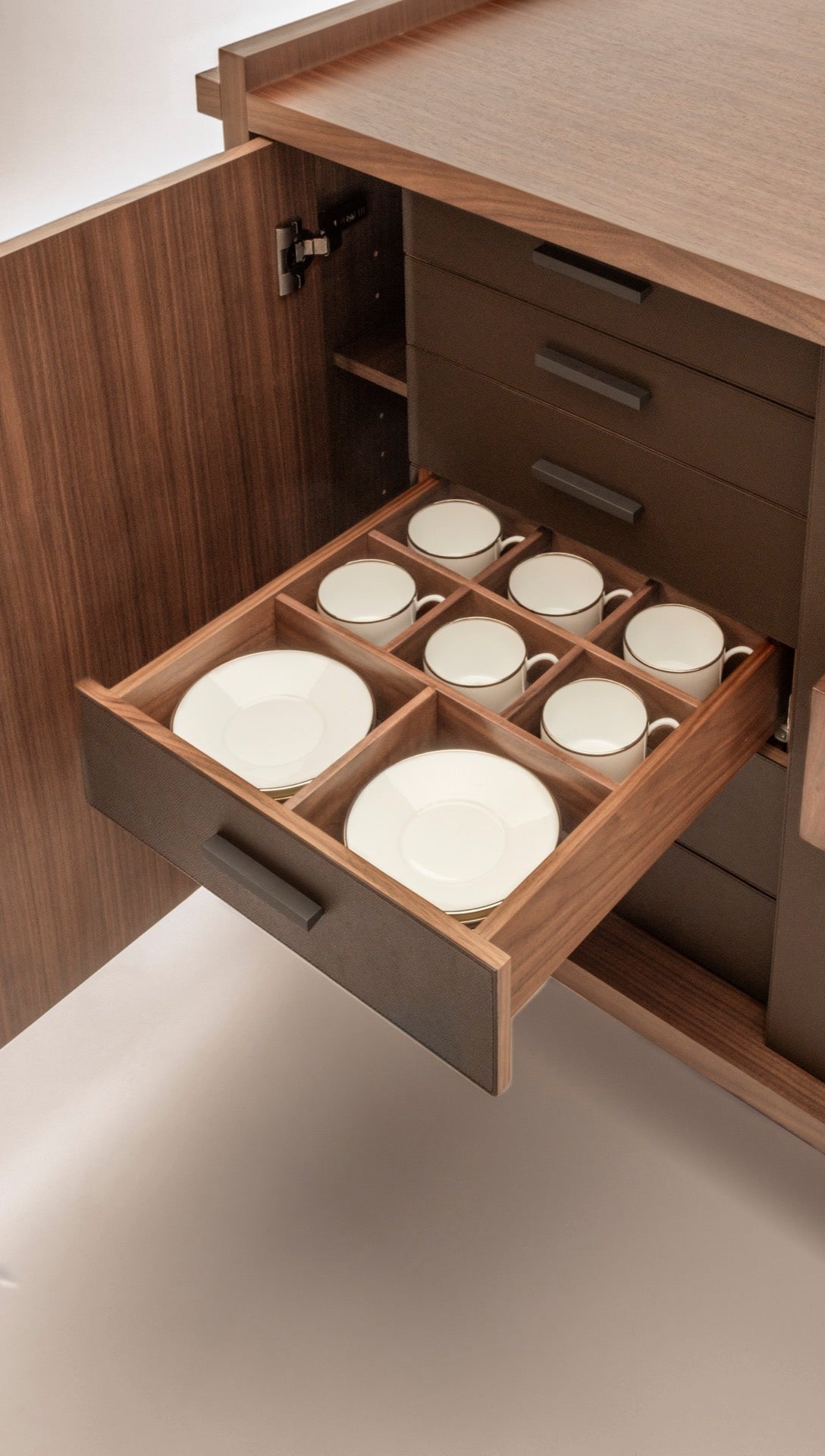 Giobagnara | Structura Bar Cart: Modular hospitality bar cart with integrated storage and service systems | Serveware + Hospitality / Coffee & Tea Organizers | 2Jour Concierge, your luxury lifestyle shop | premium bar furniture for expensive interiors, private residences, hotels, and refined hospitality environments