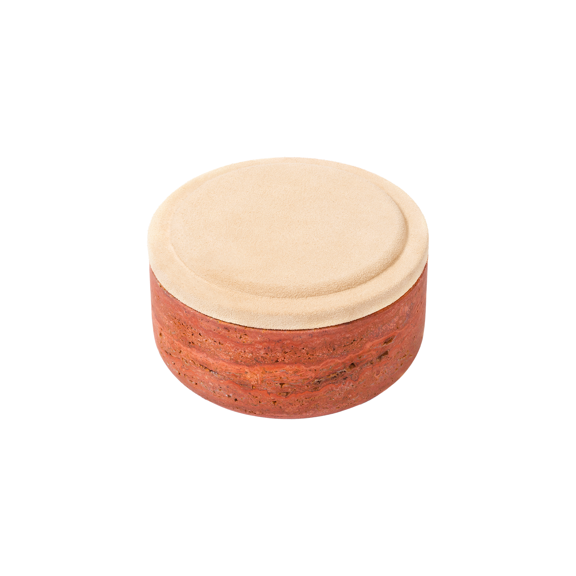 Giobagnara | Naxos Leather & Marble Bowl: Travertine marble bowl with leather-covered lid in multiple sizes | Decor / Trinket Boxes | 2Jour Concierge, your luxury lifestyle shop | luxury decorative storage, premium stone objects for expensive interiors, bedside tables, desks, and curated shelving